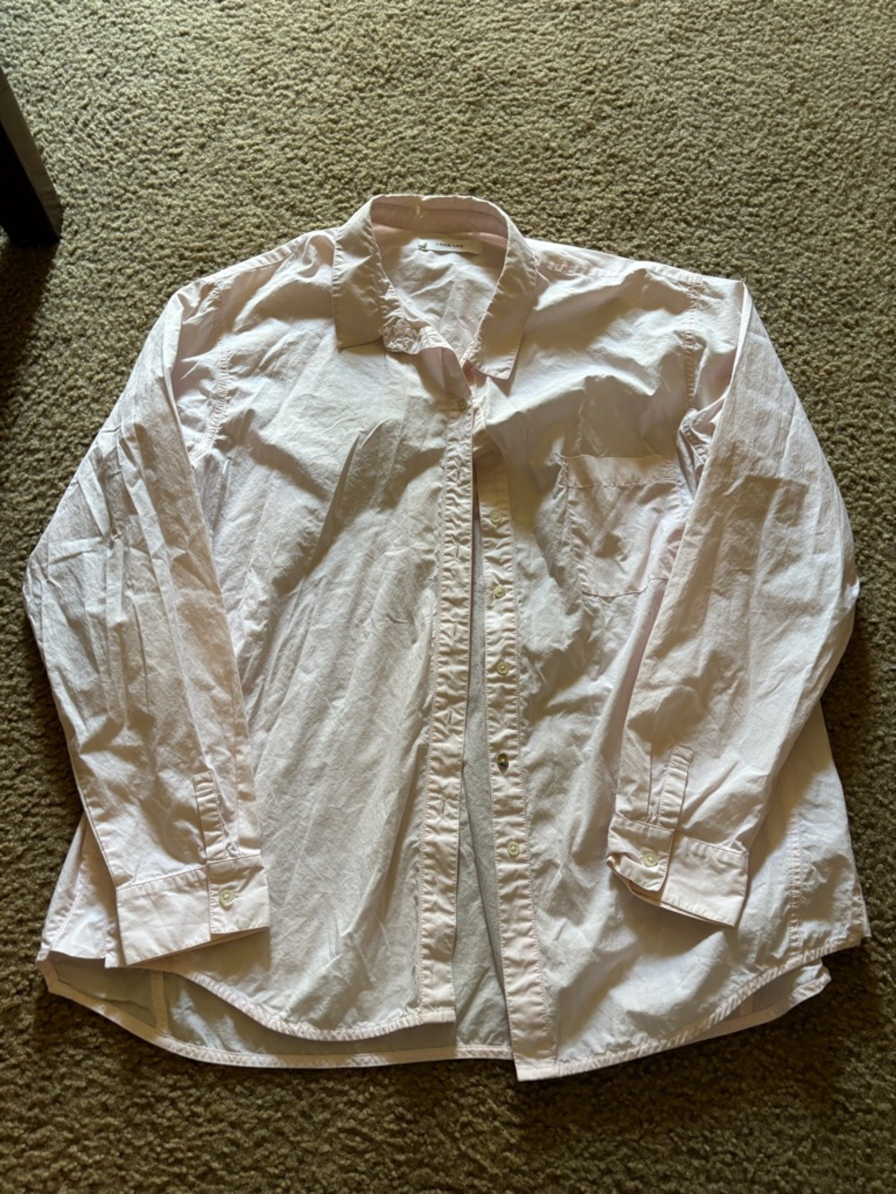 Chan Luu Womens Long Sleeves Button Down Shirt Pink Size S